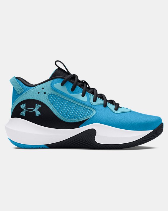 Grade School UA Lockdown 6 Basketball Shoes, Blue, pdpMainDesktop image number 0
